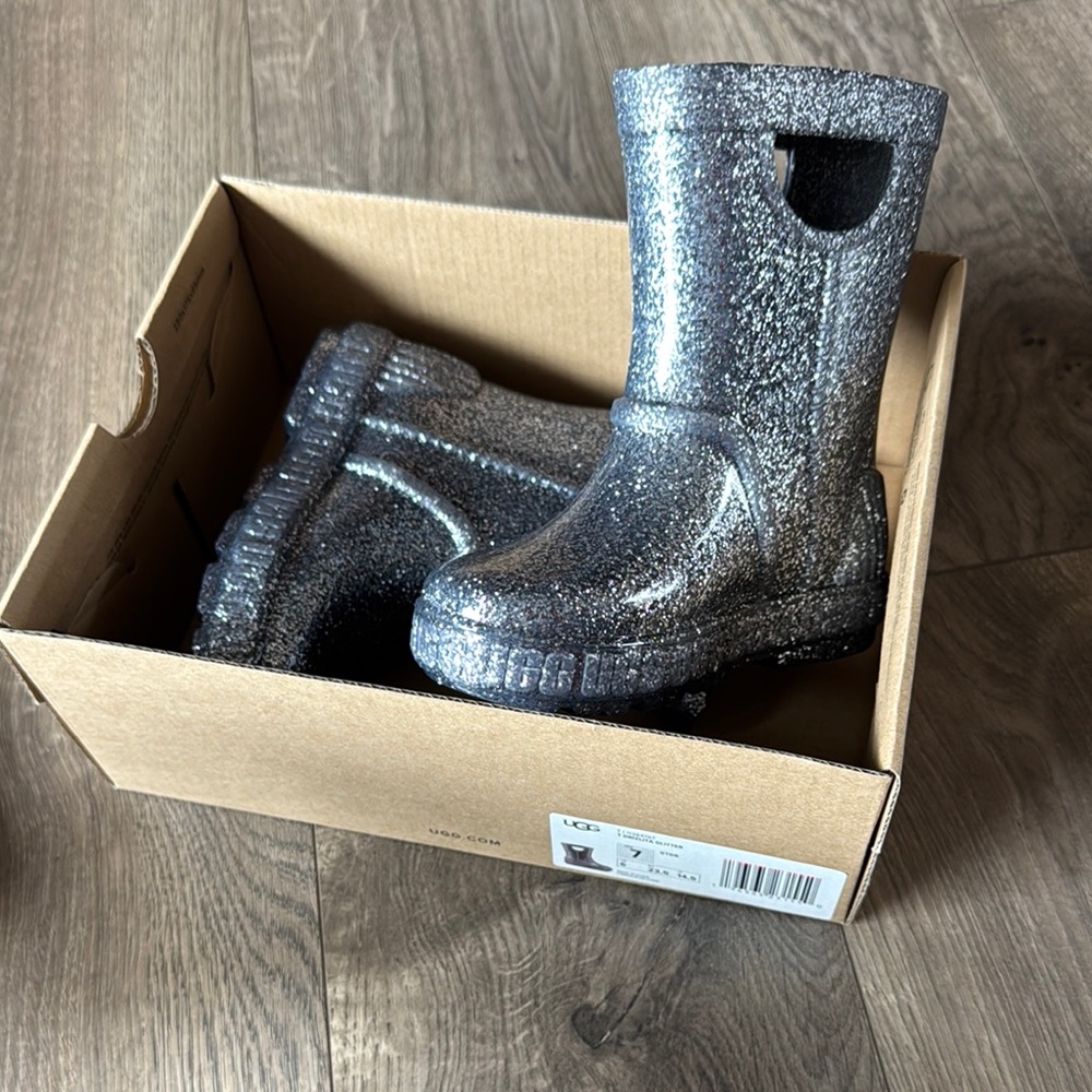 Kids Glitter Rain Boots